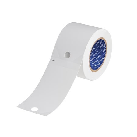 Brady BradyJet J40 Series Polyester Tags 5.75  H x 3.25  W White 100 Tags J40-385-2551